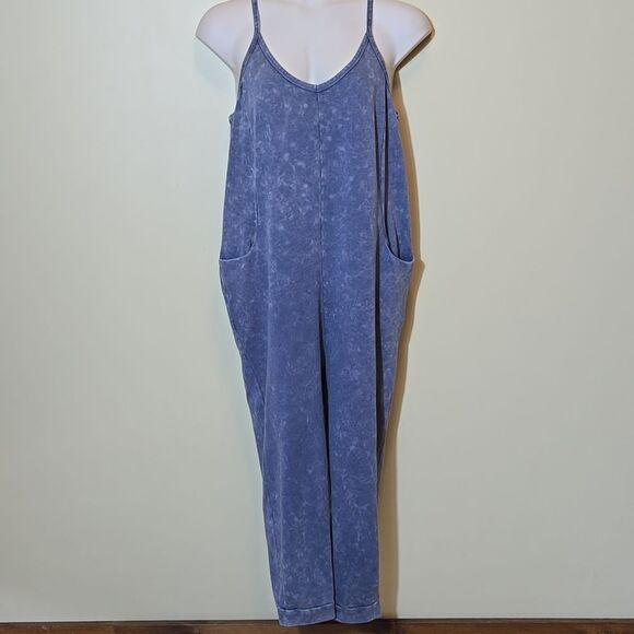 Sincerely Jules Gray Knit Jumpsuit Harem Drop Crotch Baggy Relaxed Sz Large NWT - Picture 2 of 14